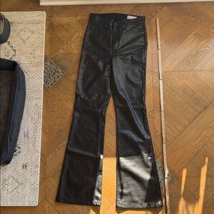 GAP Black Flare Women's Faux Leather Jeans